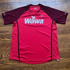 Brooks Wawa Distance 3.0 Short Sleeve T-Shirt Men's L Red Running Marathon Gym
